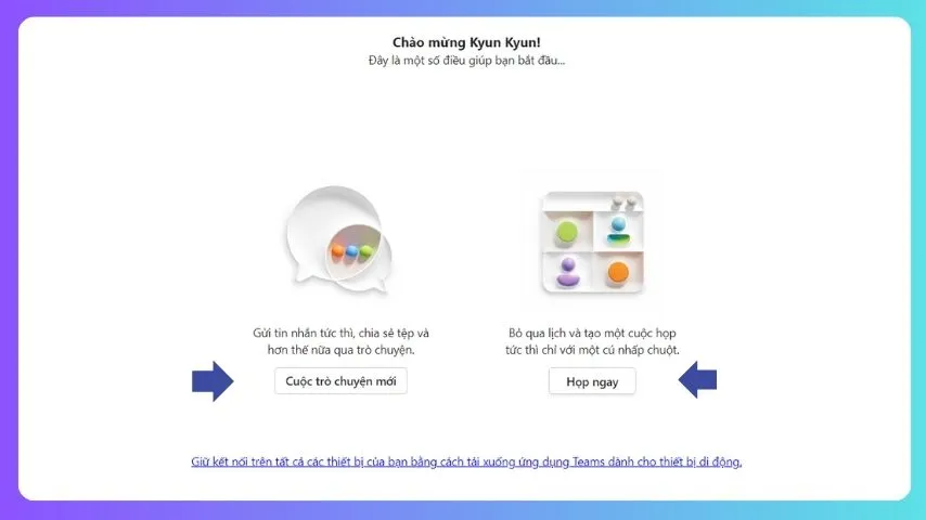 Microsoft Teams cho phép bạn tạo lịch họp